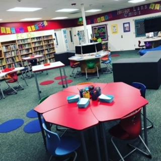 The newly improved Heritage Learning Commons provides an array of flexible seating.