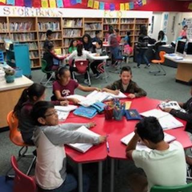 Students enjoy collaborating on exciting class projects in the new Heritage  Learning Commons!